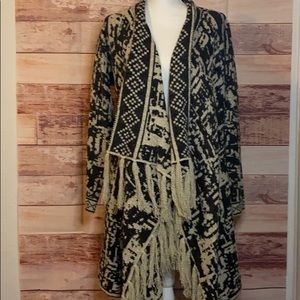 Sweater printed cardigan